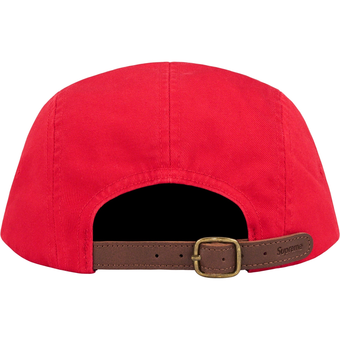 Supreme Washed Chino Twill Camp Cap (FW23) - Red - $48