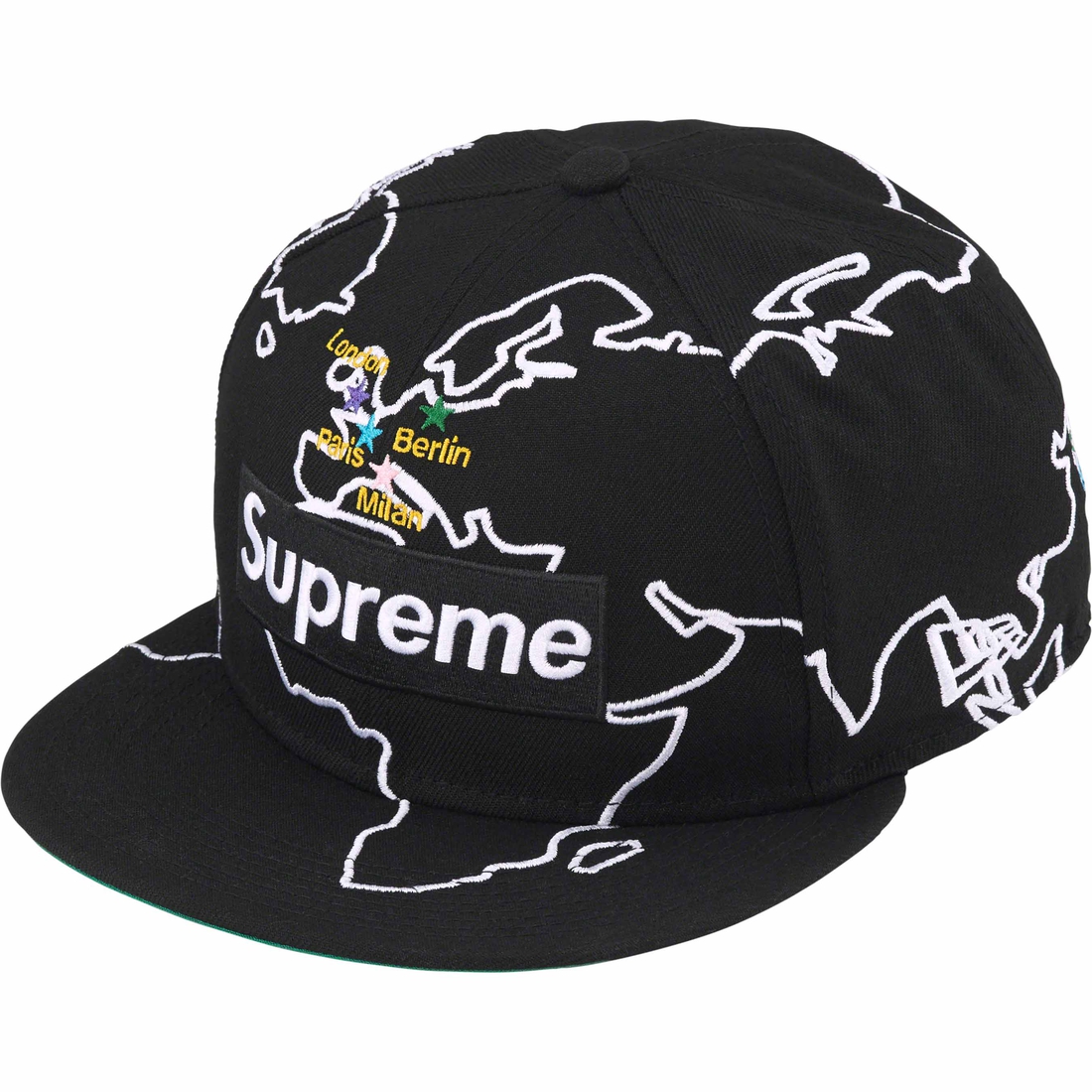Supreme Worldwide Box Logo New Era (FW23) - Black - $54