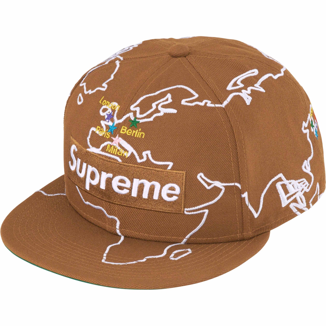 Supreme Worldwide Box Logo New Era (FW23) - Brown - $54