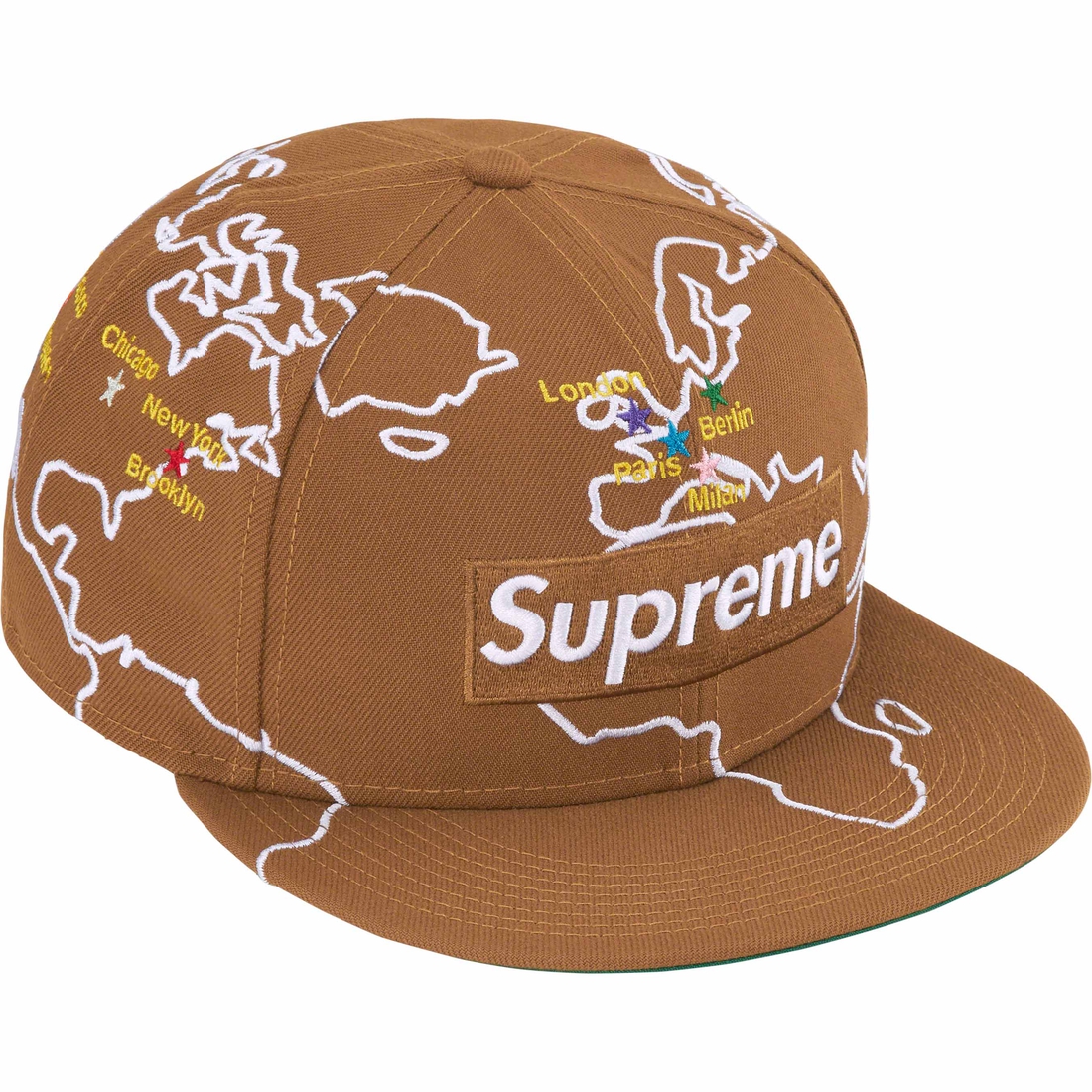 Supreme Worldwide Box Logo New Era (FW23) - Brown - $54