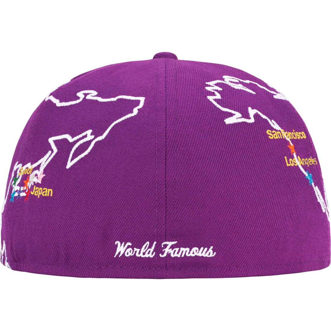 Supreme Worldwide Box Logo New Era (FW23) - Purple - $54