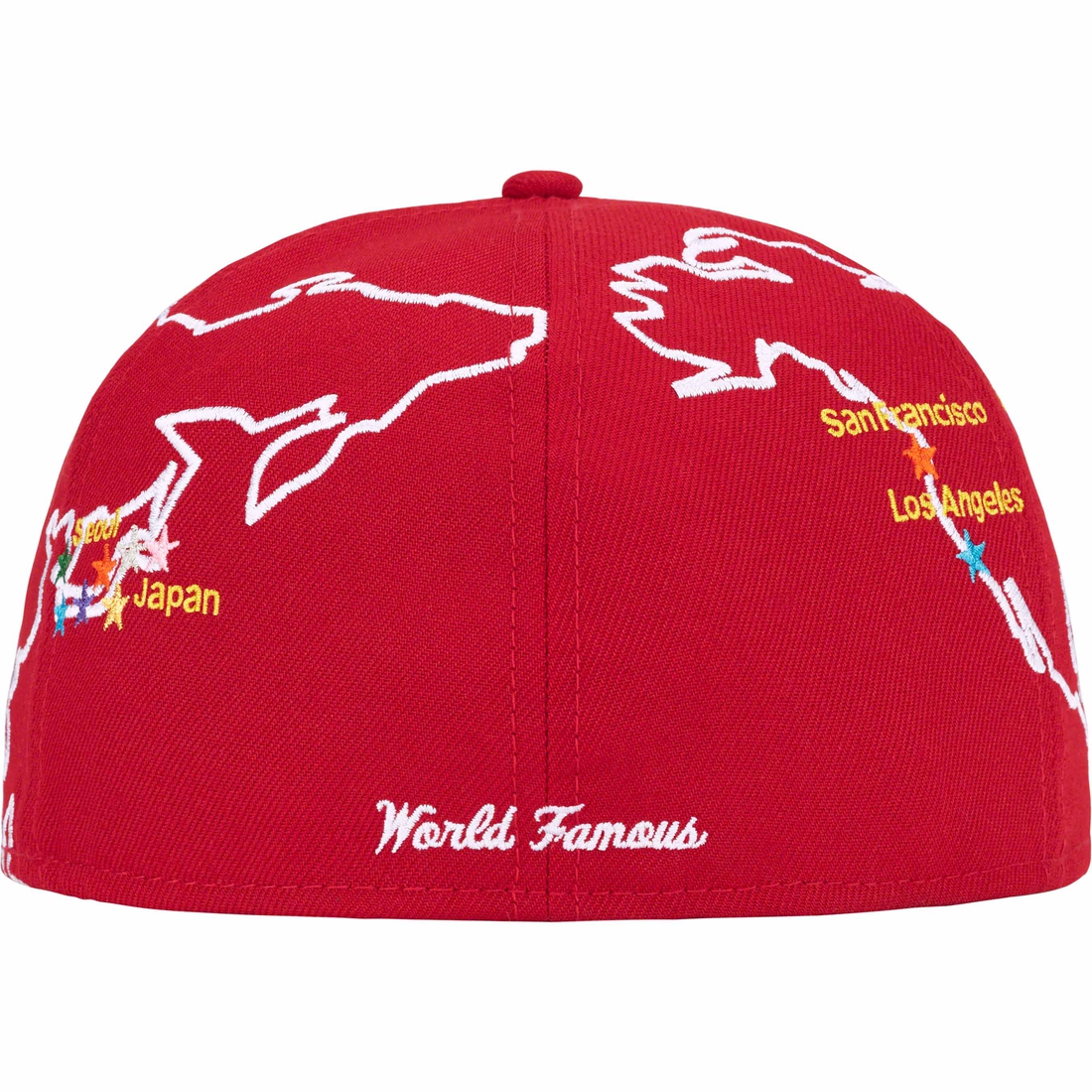 Supreme Worldwide Box Logo New Era (FW23) - Red - $54