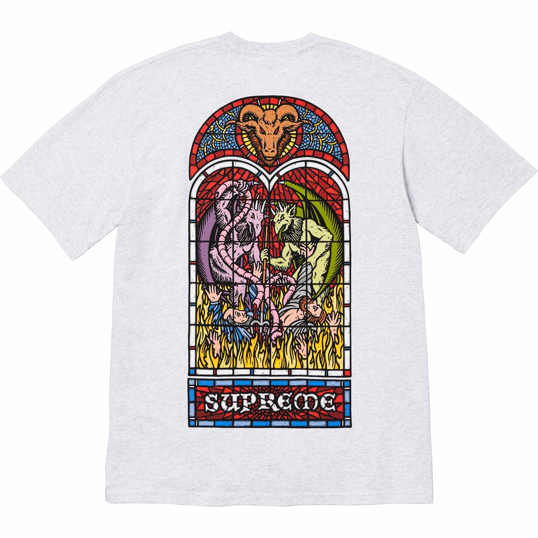 Supreme Worship Tee (FW23) - Ash Grey - $40