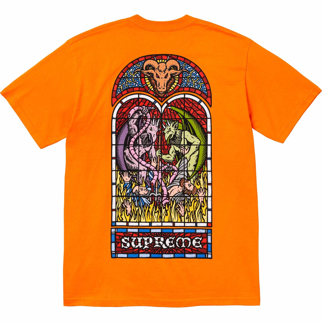 Supreme Worship Tee (FW23) - Orange - $40