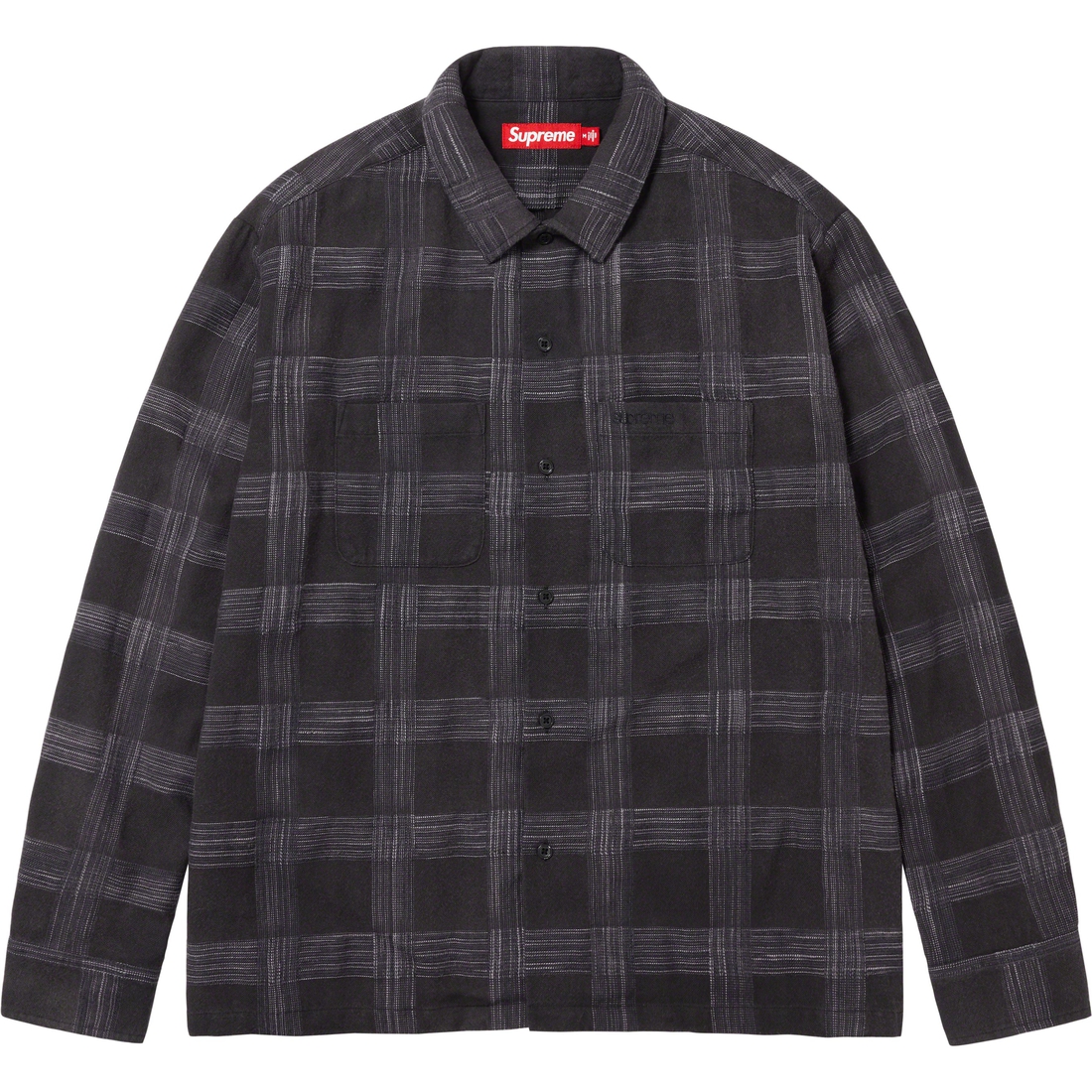 Supreme Woven Plaid Shirt (FW23) - Black - $138