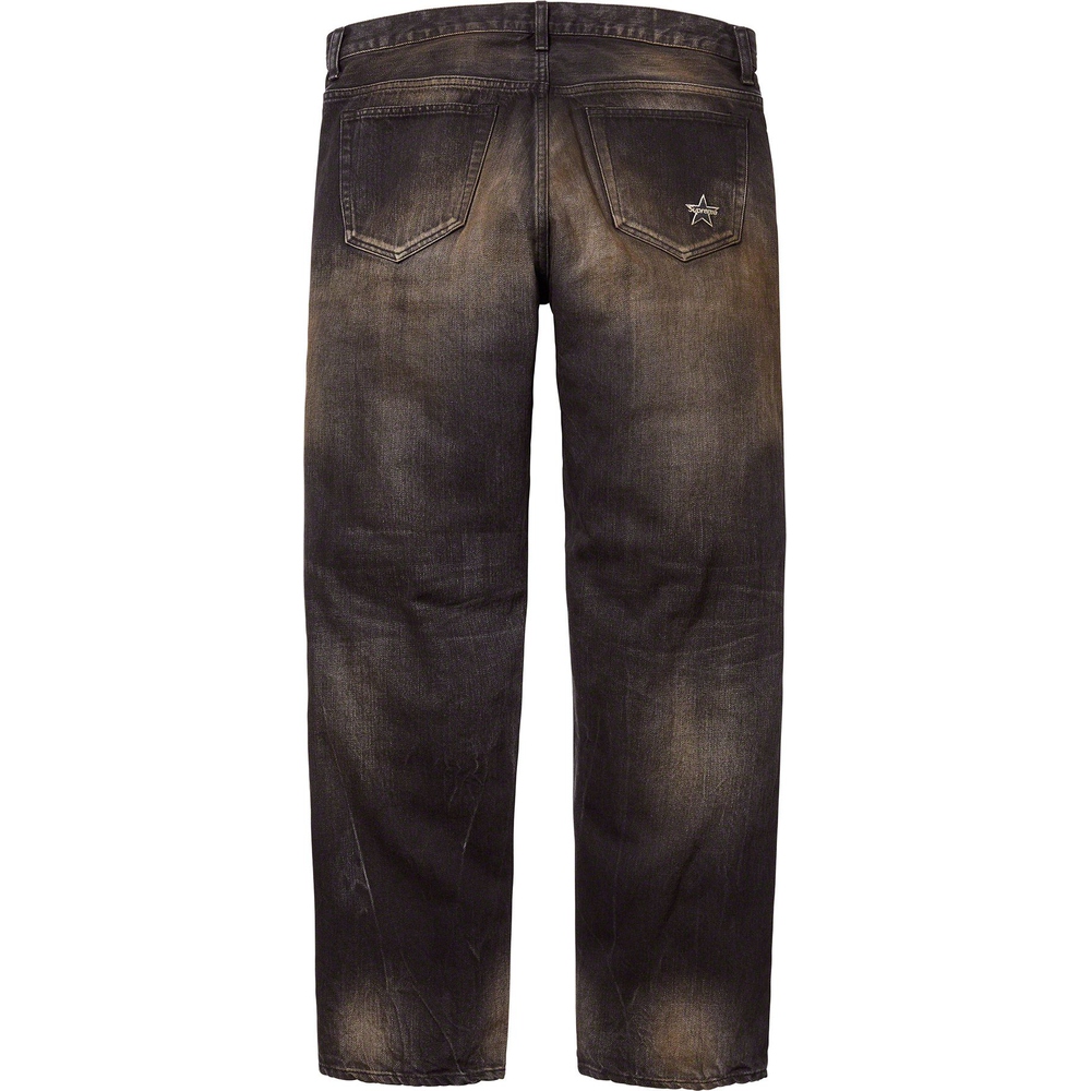 Supreme Distressed Loose Fit Selvedge Jean (FW23) - $288
