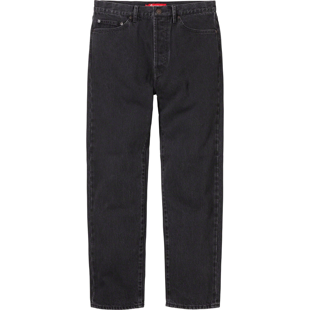 Supreme Stone Washed Black Slim Jean (FW23) - $158