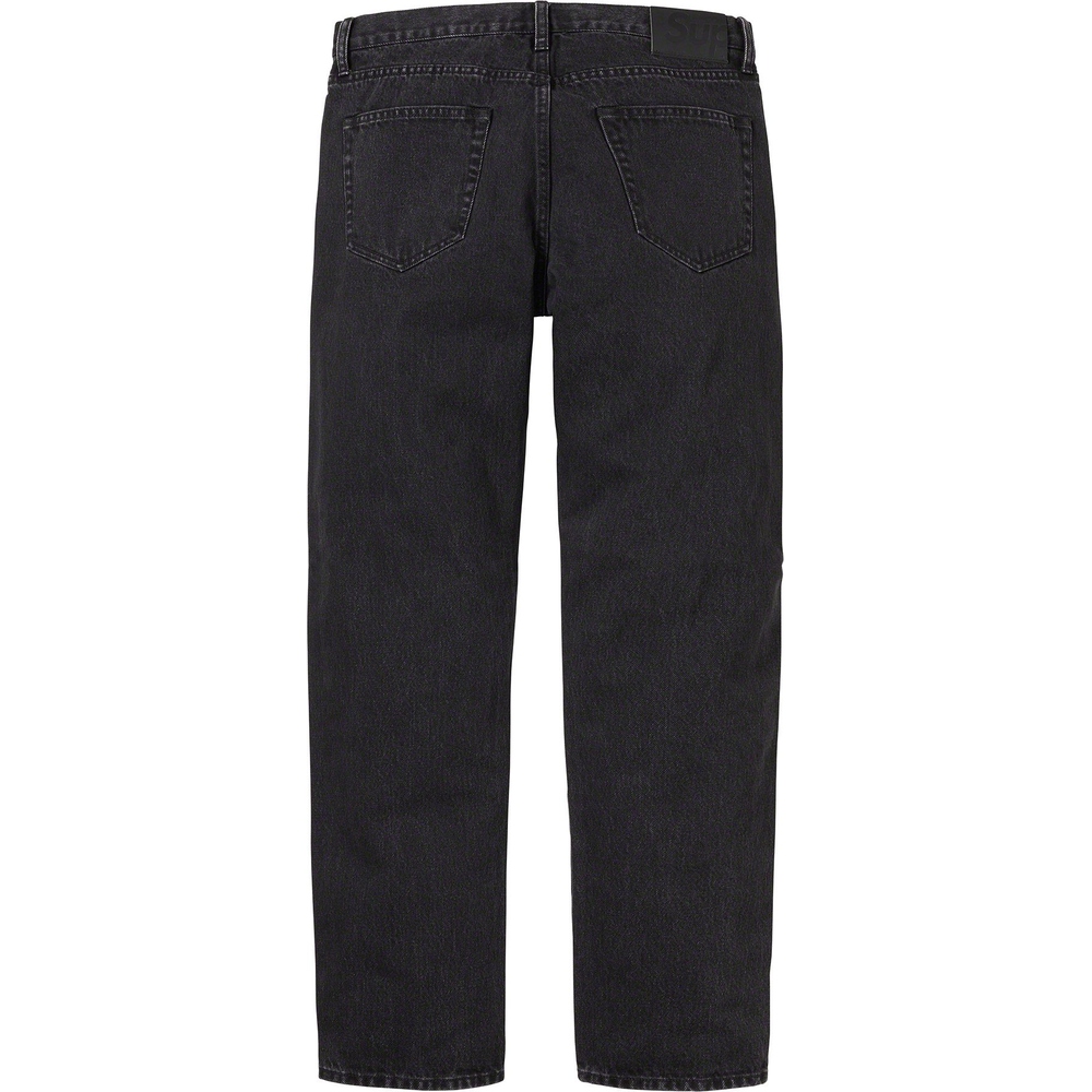 Supreme Stone Washed Black Slim Jean (FW23) - $158