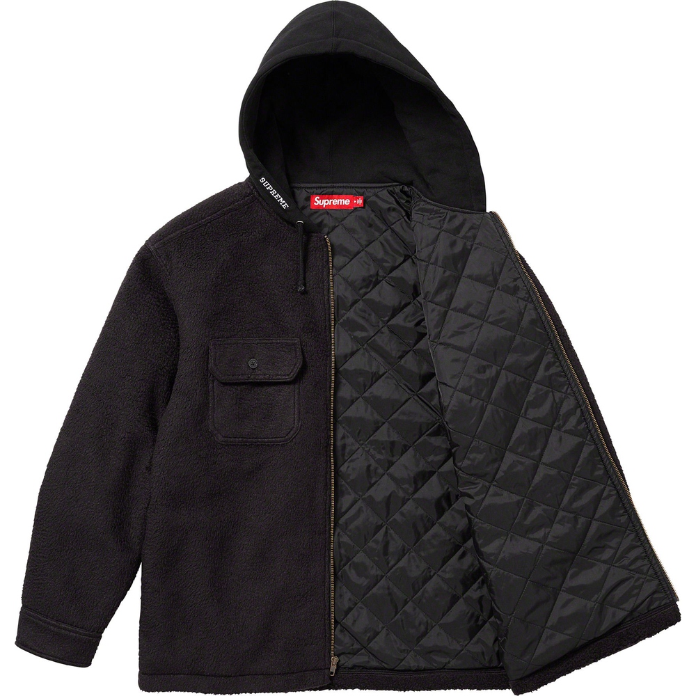 Supreme Fleece Zip Up Hooded Shirt (FW23) - $158