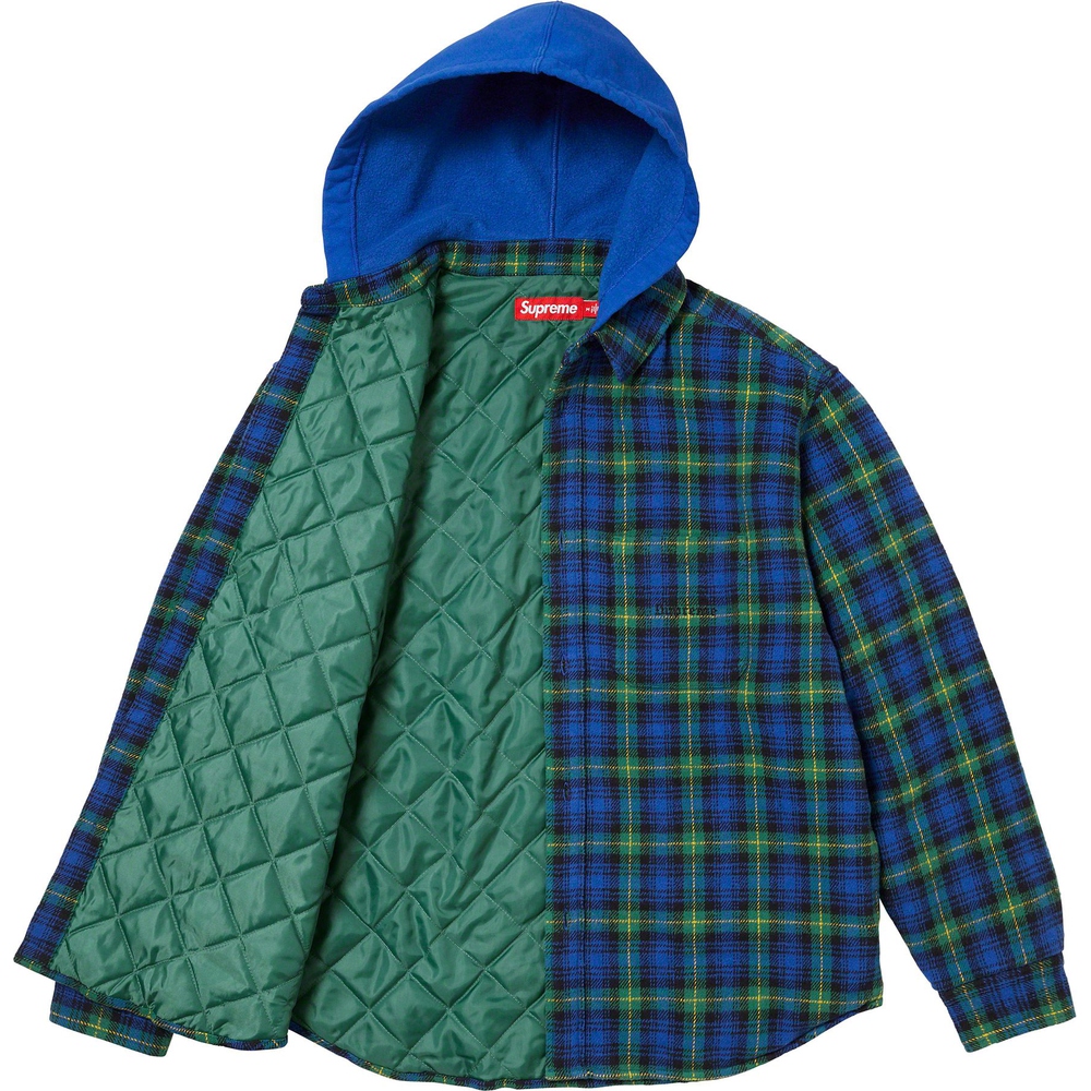 Supreme Tartan Flannel Hooded Shirt (FW23) - $148