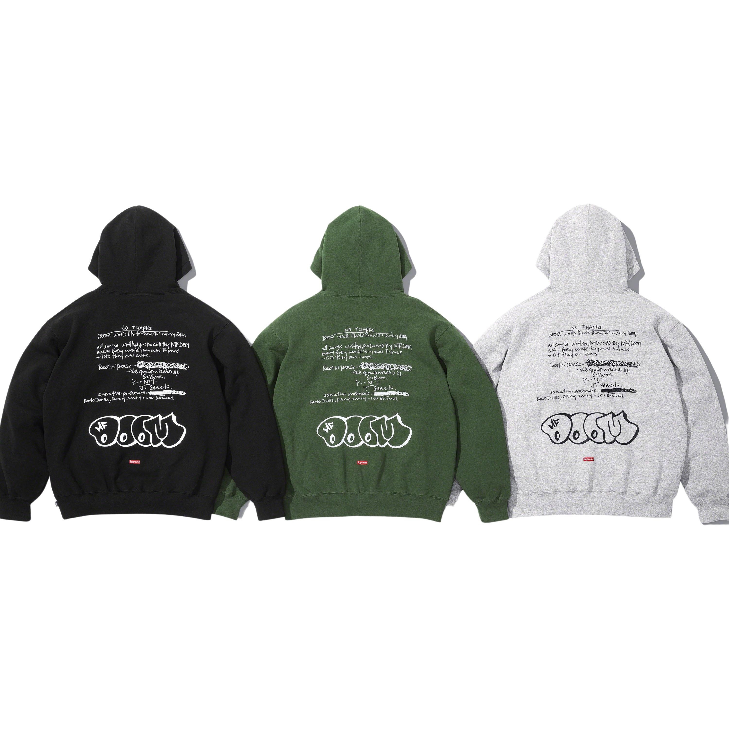 Supreme MF DOOM Hooded Sweatshirt (FW23) - $168