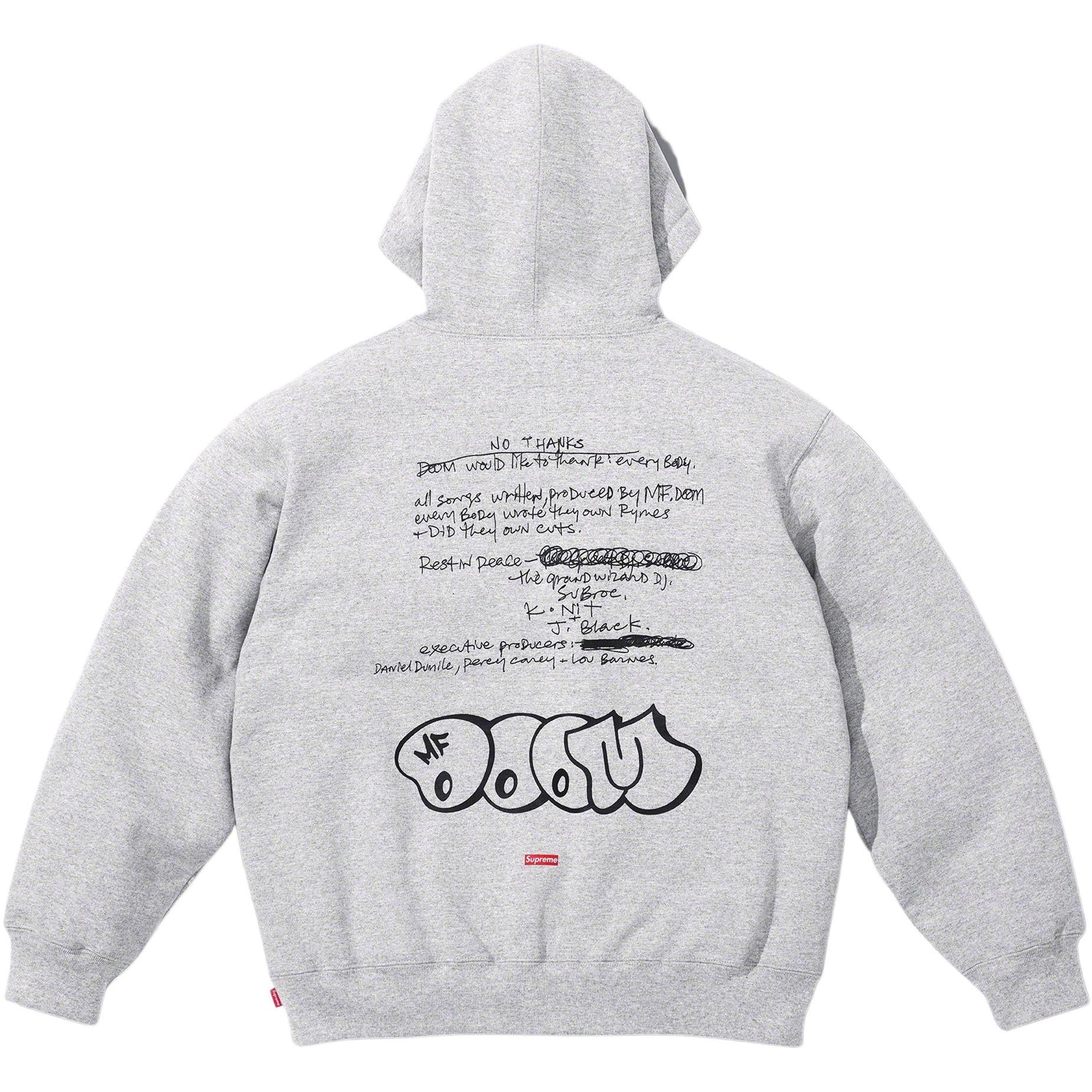 Supreme MF DOOM Hooded Sweatshirt (FW23) - $168