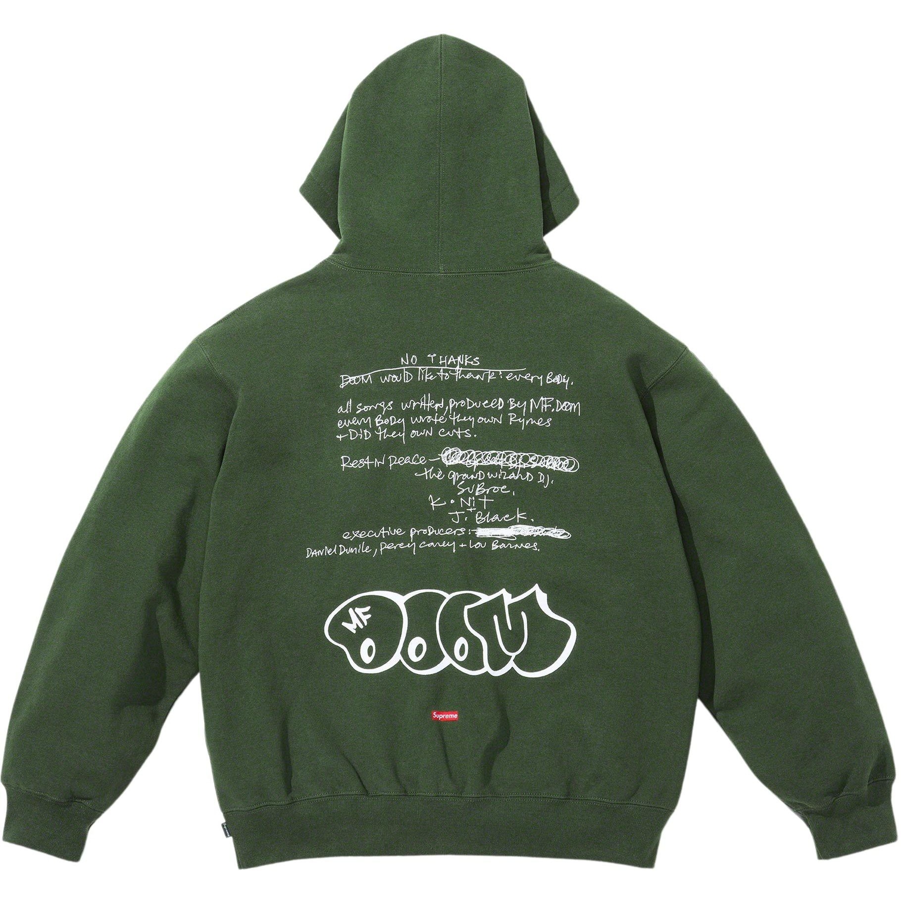 Supreme MF DOOM Hooded Sweatshirt (FW23) - $168