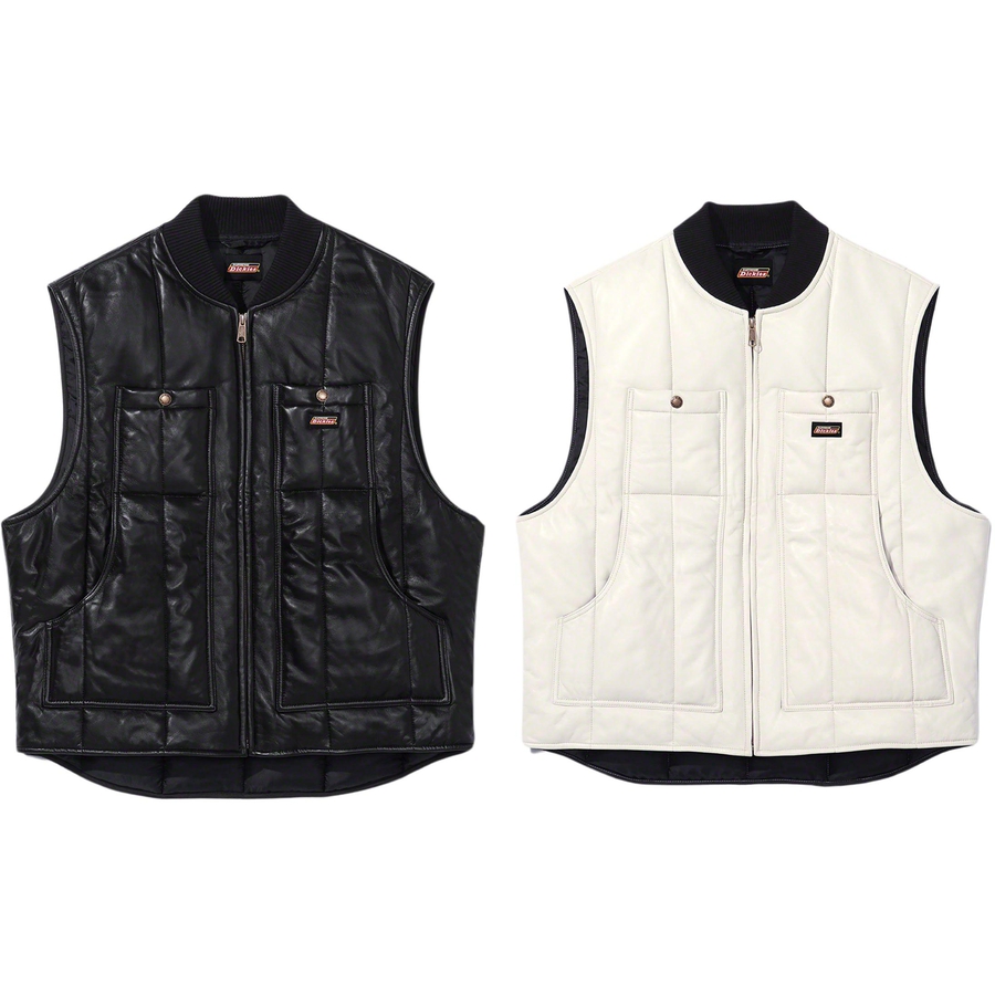 Supreme Supreme Dickies Leather Work Vest (FW23) - $298