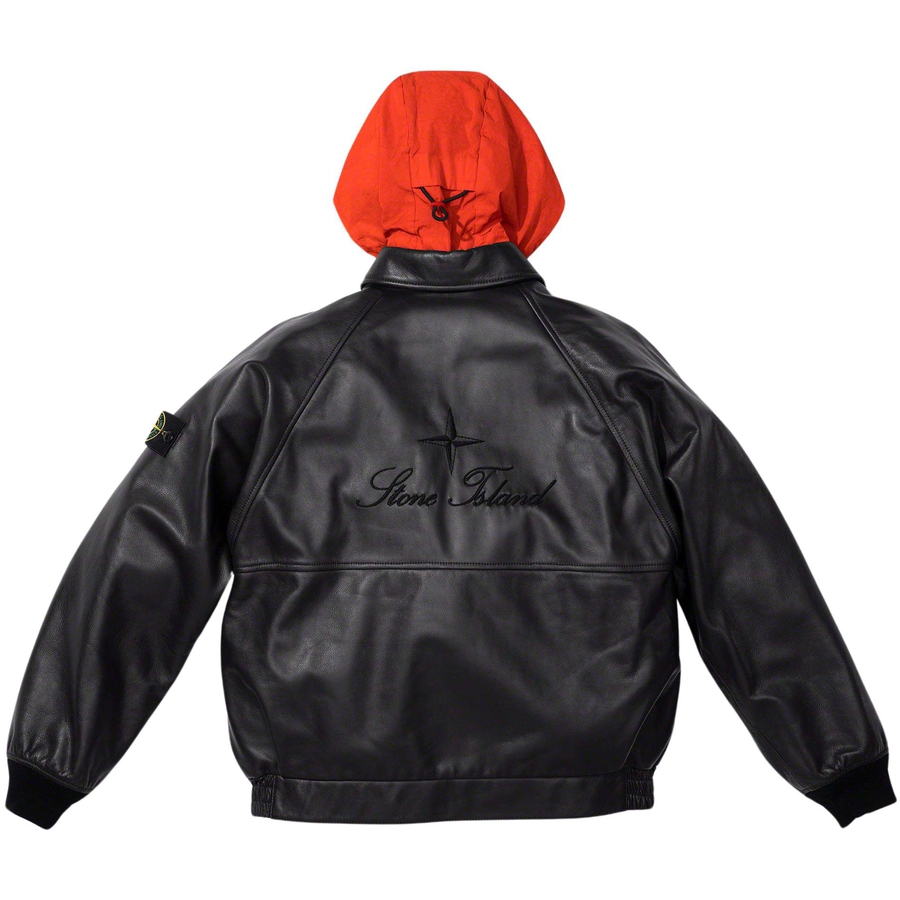 Supreme Supreme Stone Island Leather Bomber Jacket (FW23) - $2598