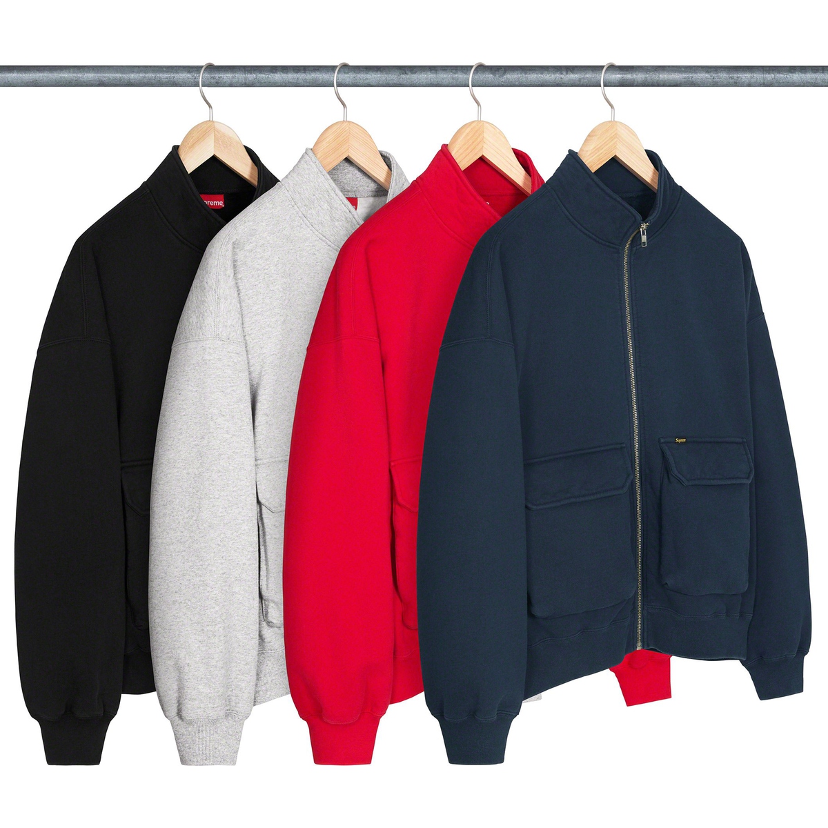 Supreme Cargo Pocket Zip Up Sweatshirt (FW23) - $158