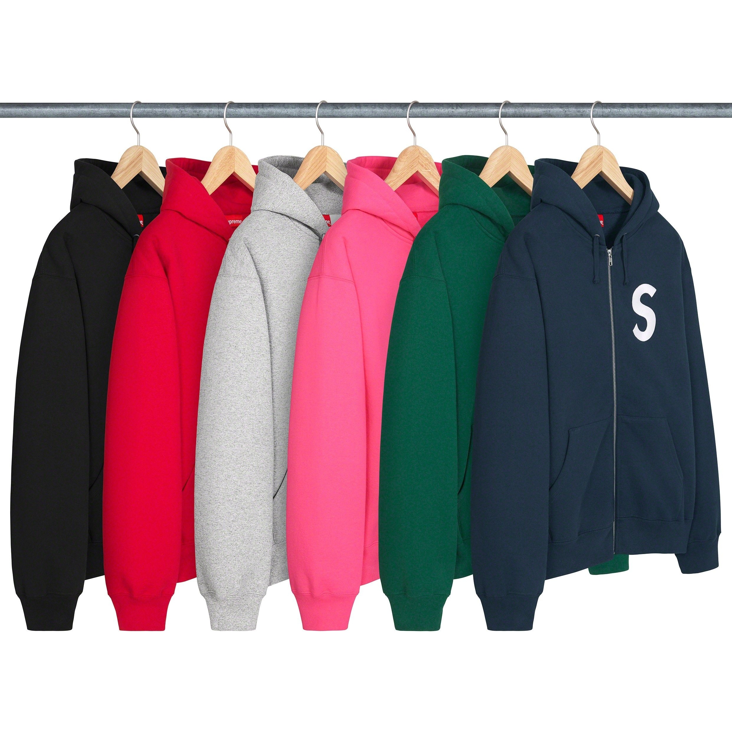 Supreme S Logo Zip Up Hooded Sweatshirt (FW23) - $168