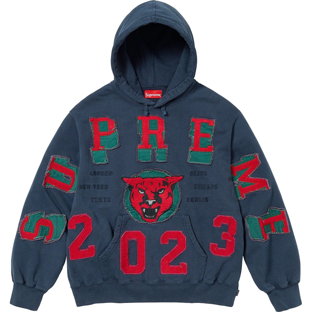 Supreme Washed Panther Hooded Sweatshirt (FW23) - $178