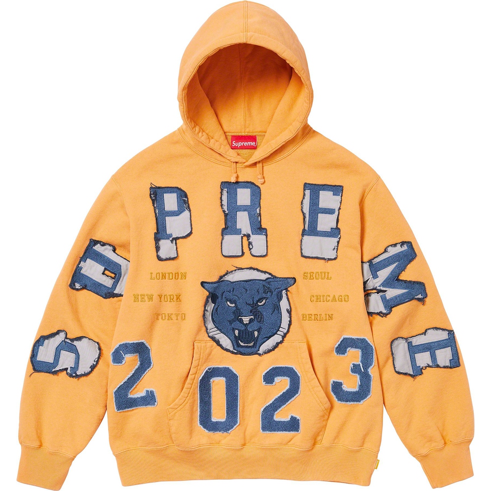 Supreme Washed Panther Hooded Sweatshirt (FW23) - $178