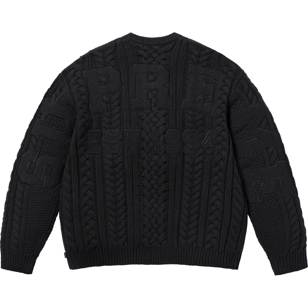 Supreme Appliqué Cable Knit Sweater (FW23) - $198