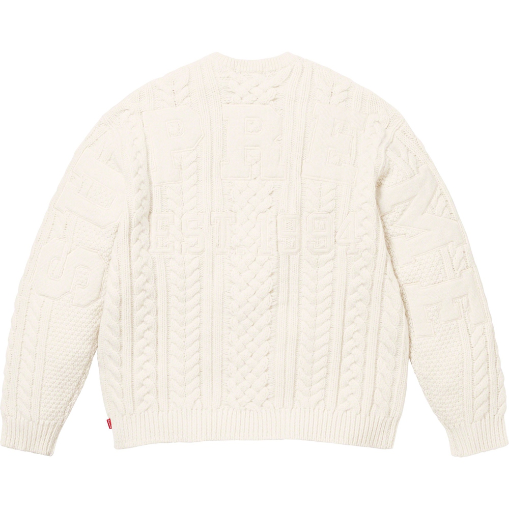 Supreme Appliqué Cable Knit Sweater (FW23) - $198