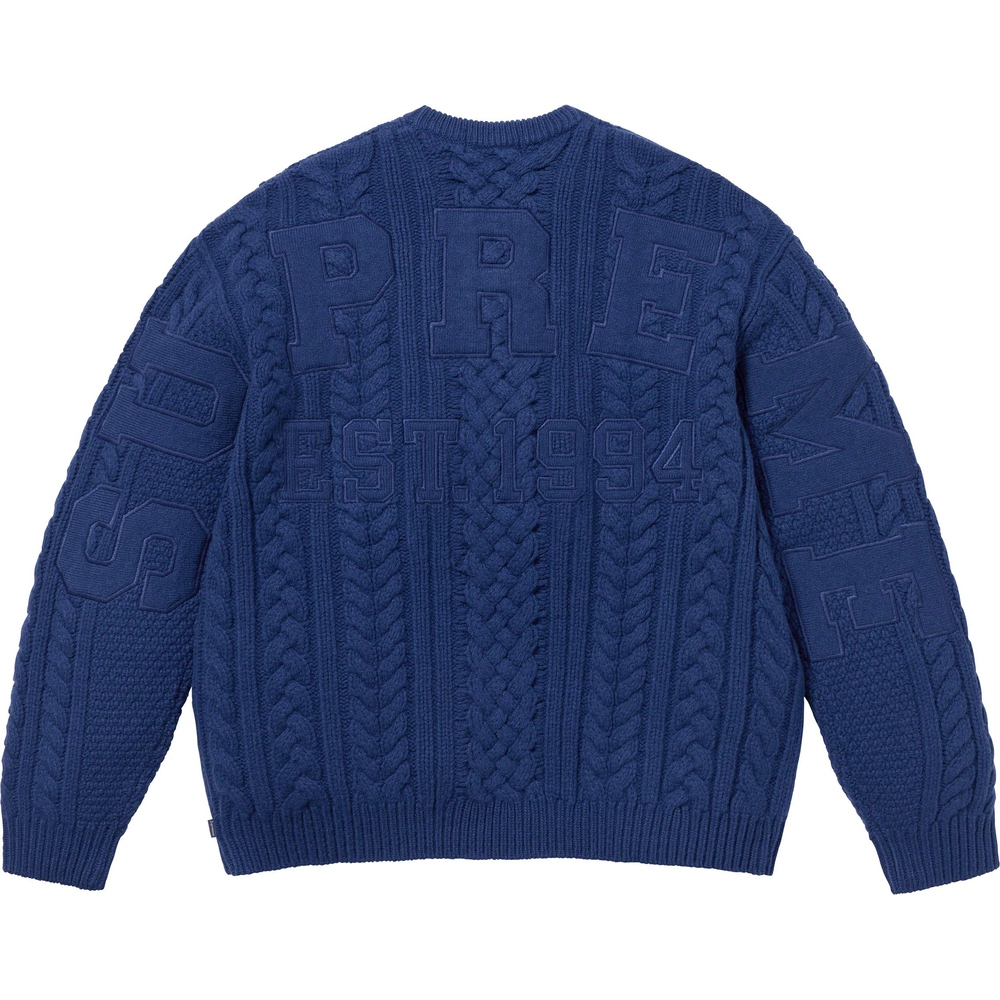 Supreme Appliqué Cable Knit Sweater (FW23) - $198
