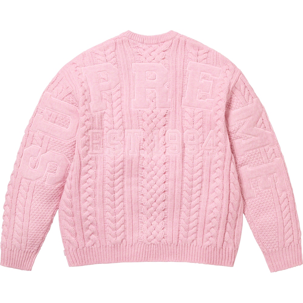 Supreme Appliqué Cable Knit Sweater (FW23) - $198