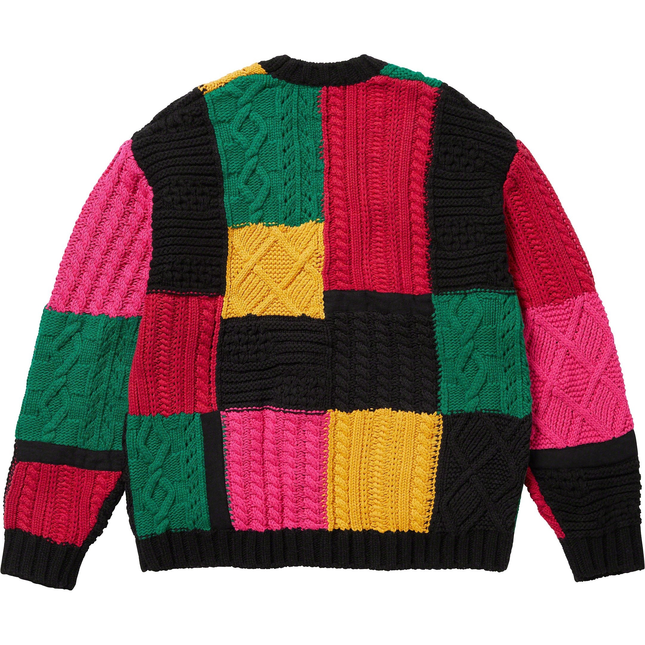 Supreme Patchwork Cable Knit Cardigan (FW23) - $198