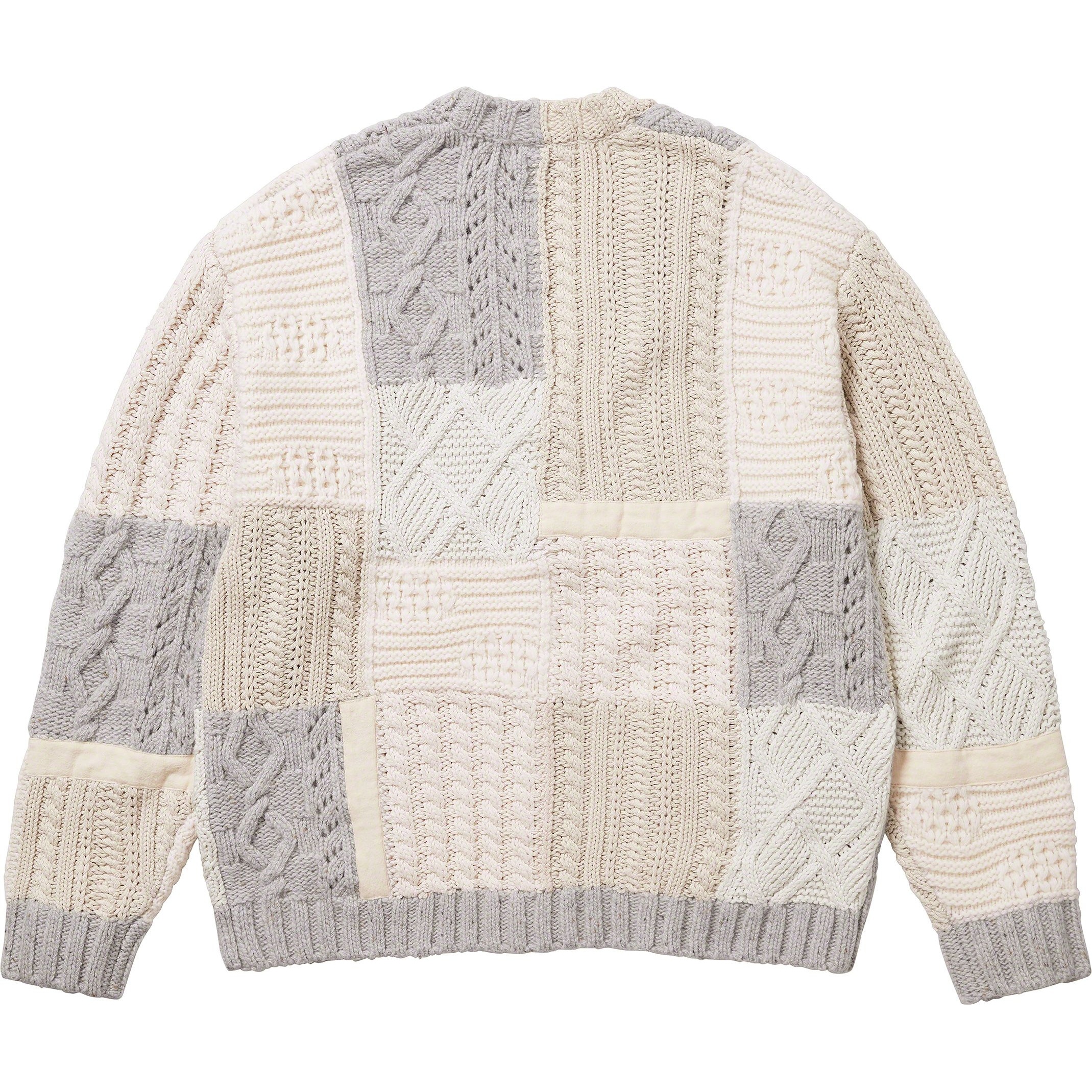 Supreme Patchwork Cable Knit Cardigan (FW23) - $198