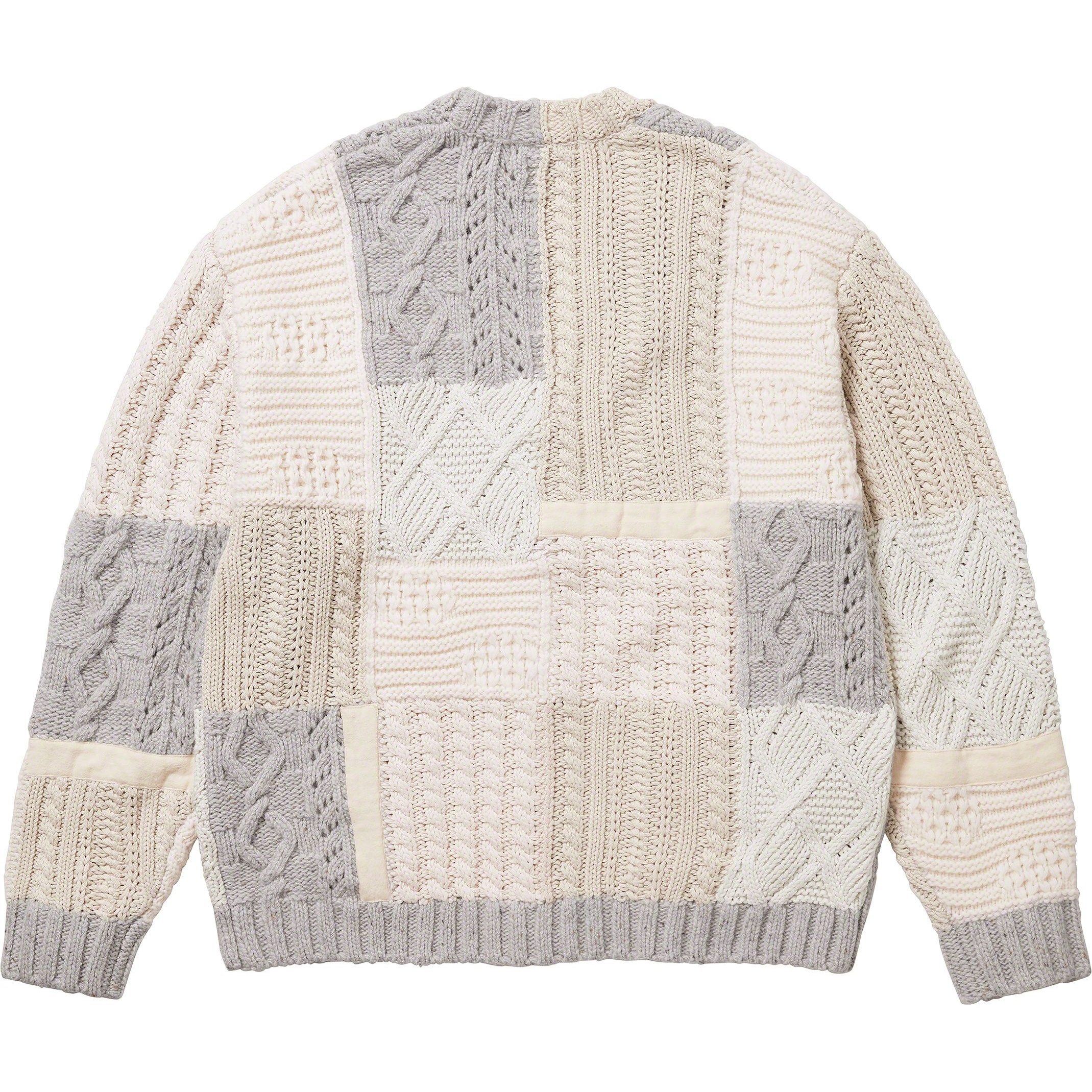 Supreme Patchwork Cable Knit Cardigan (FW23) - $198