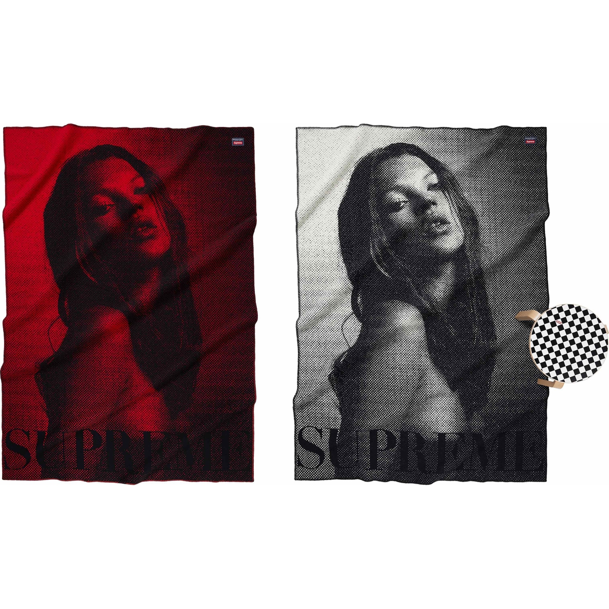Supreme Supreme Faribault Woolen Mill Kate Moss Throw Blanket (FW24) - $398