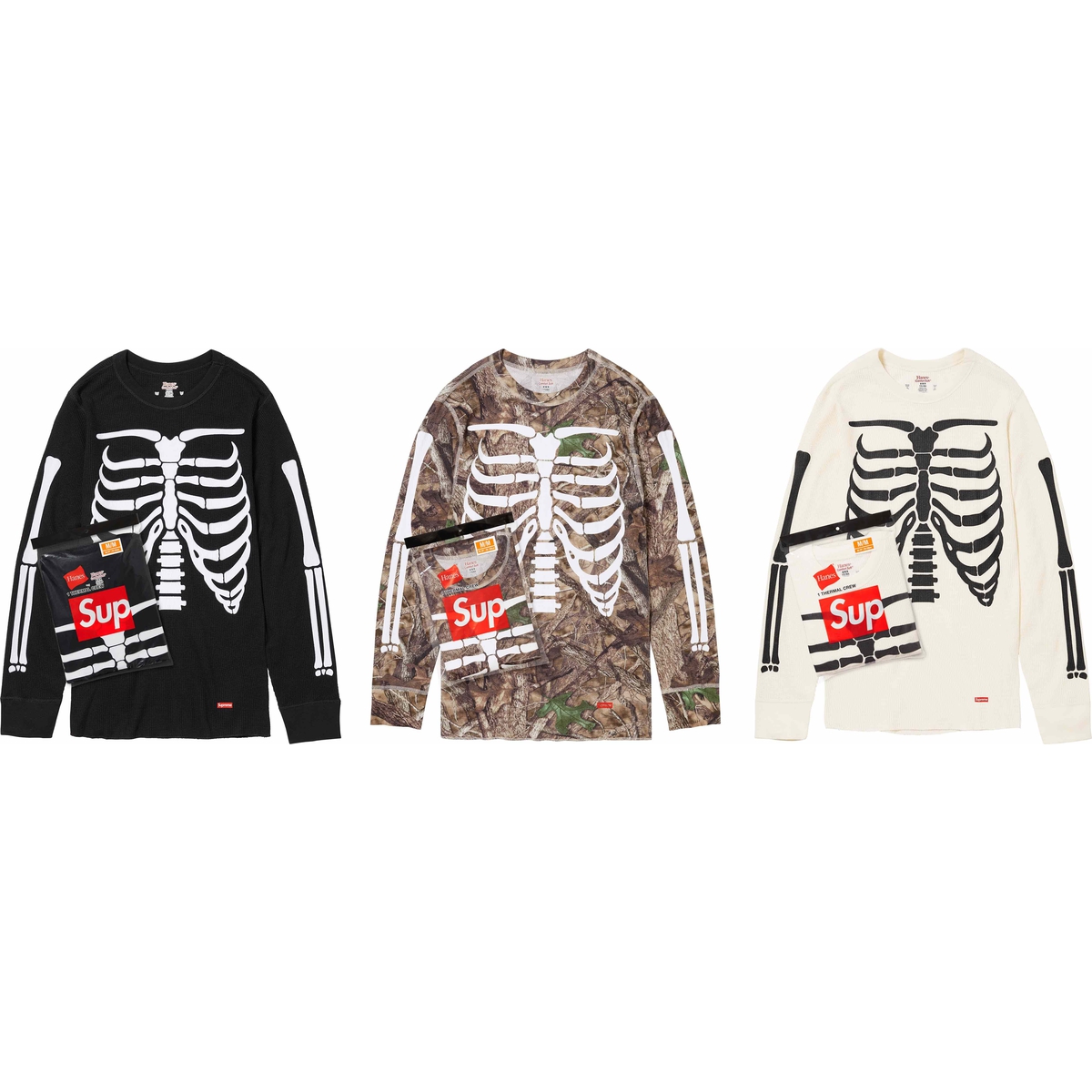 Supreme Supreme Hanes Bones Thermal Crew (1 Pack) releasing on Week 9 for fall winter 2024