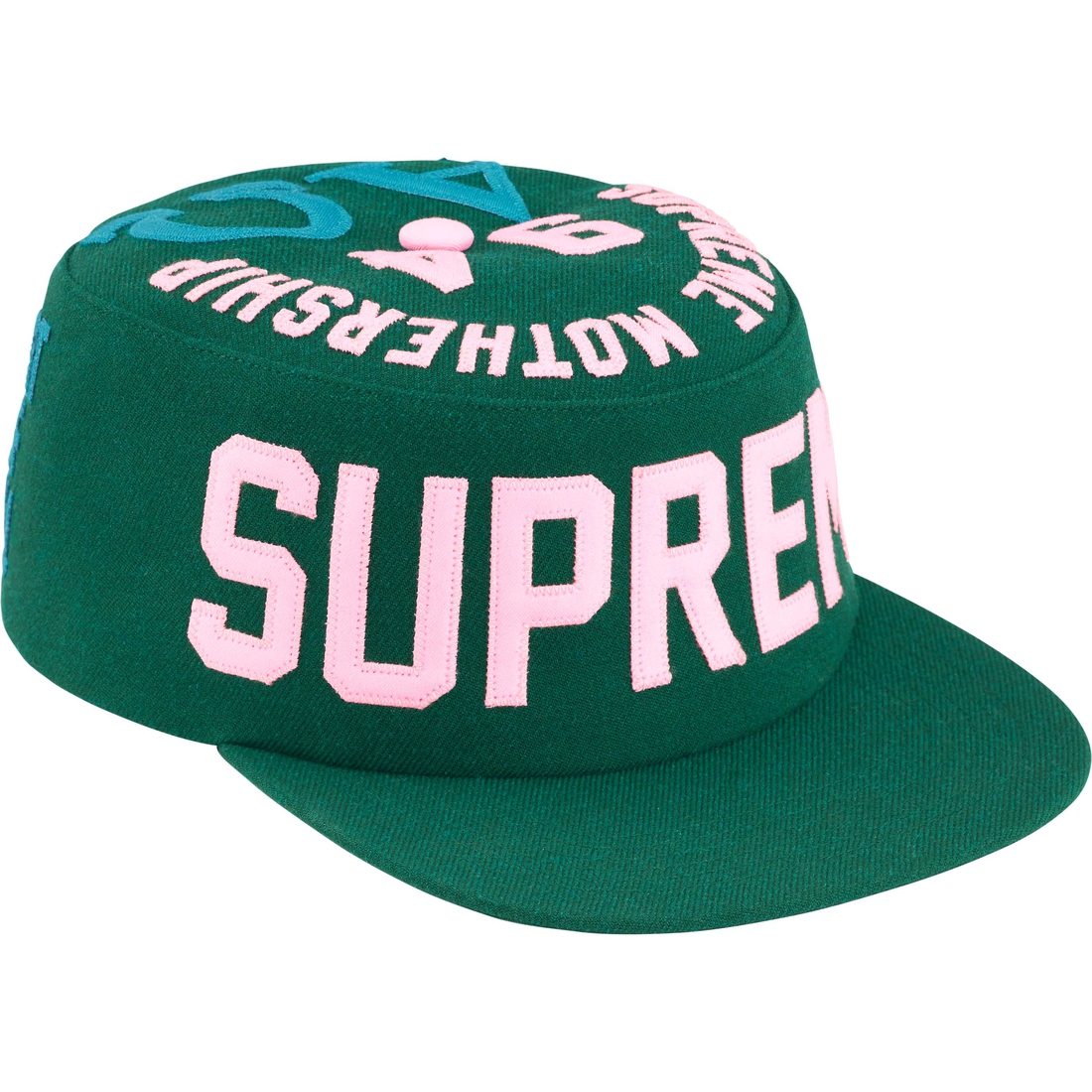 Supreme Alpha Omega Pillbox Hat (FW24) - Dark Green - $58