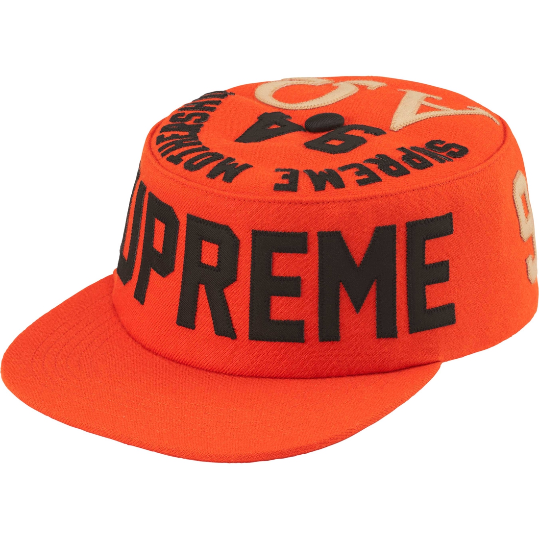 Supreme Alpha Omega Pillbox Hat (FW24) - Orange - $58