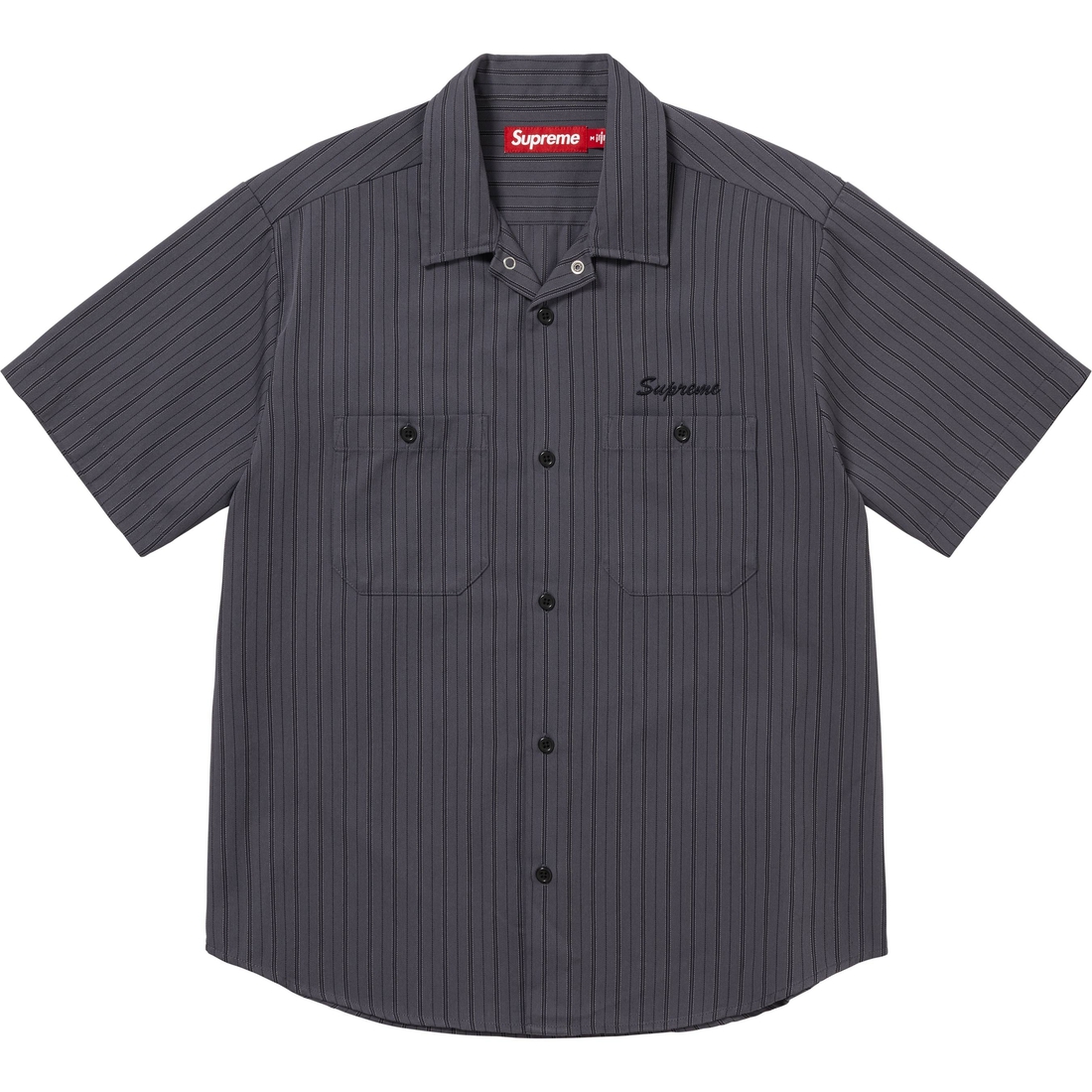 Supreme AOI Eyes S S Work Shirt (FW24) - Stripe - $138