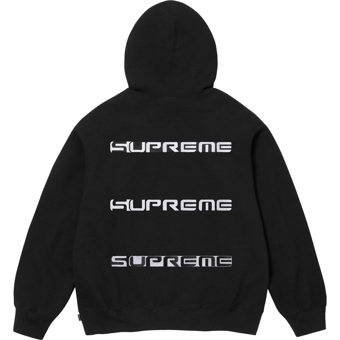 Supreme AOI Stacked Hooded Sweatshirt (FW24) - Black - $168