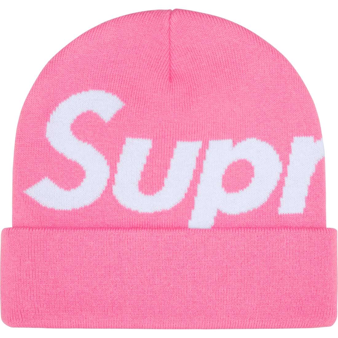 Supreme Big Logo Beanie (FW24) - Pink - $44