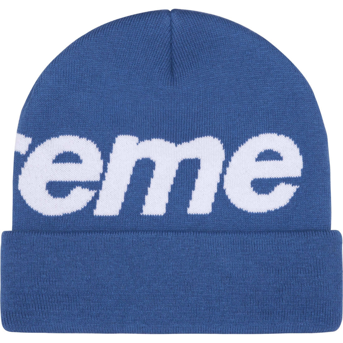 Supreme Big Logo Beanie (FW24) - Slate - $44