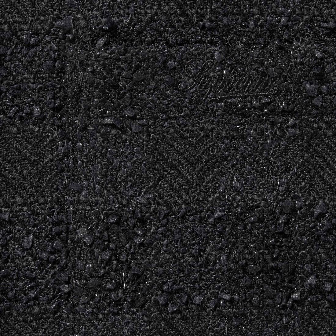 Supreme Bouclé Zip Up Shirt (FW24) - Black - $168