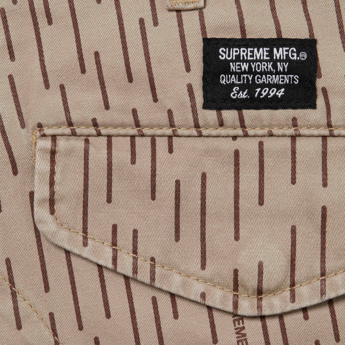 Supreme Cargo Pant (FW24) - Tan Raindrop - $168