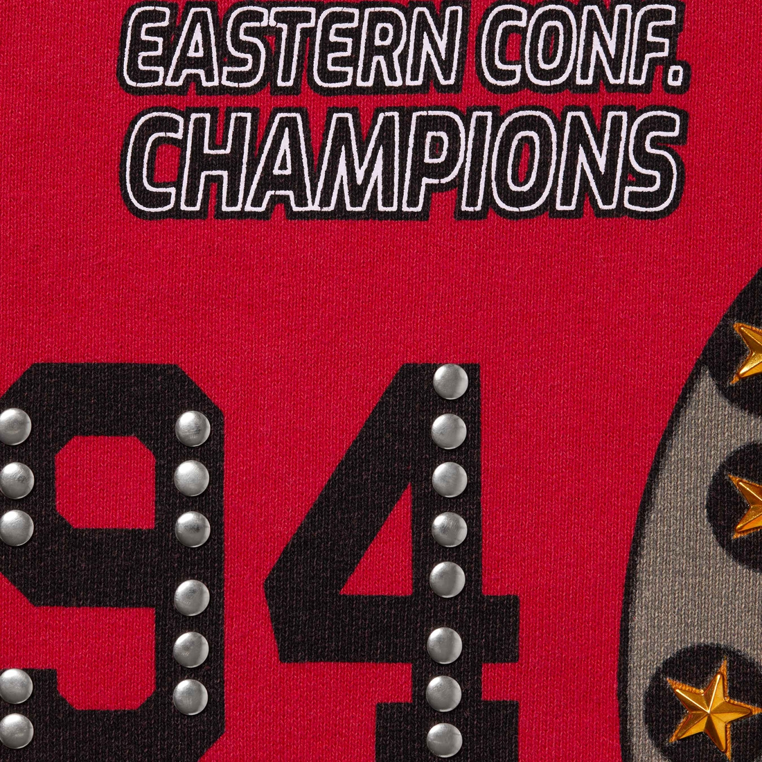 Supreme Champions Studded Hooded Sweatshirt (FW24) - Red - $188