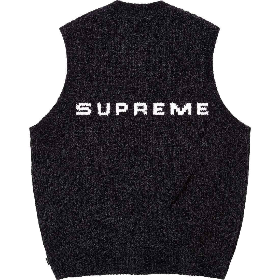 Supreme Chenille Sweater Vest (FW24) - Black - $138