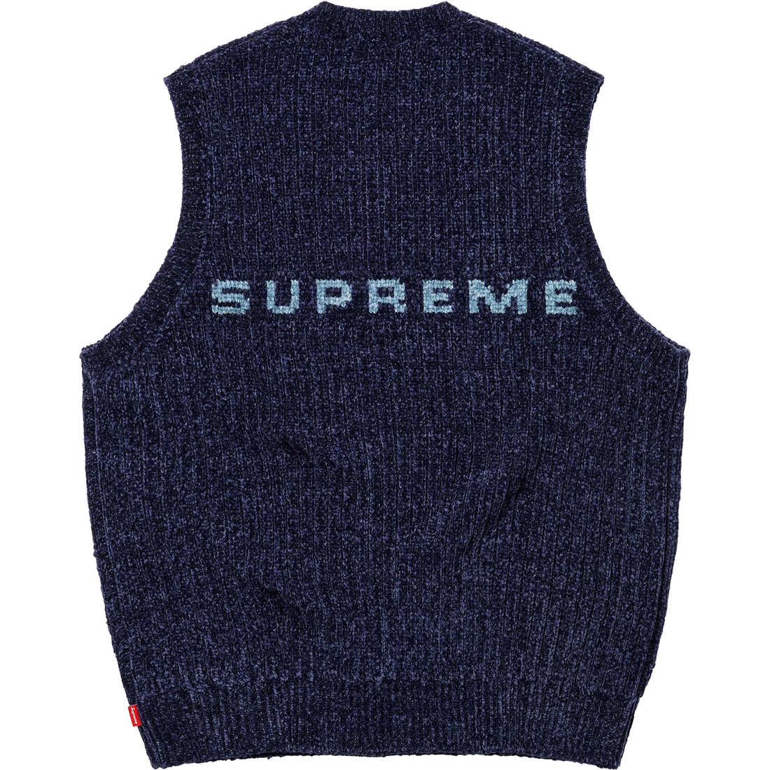 Supreme Chenille Sweater Vest (FW24) - Navy - $138