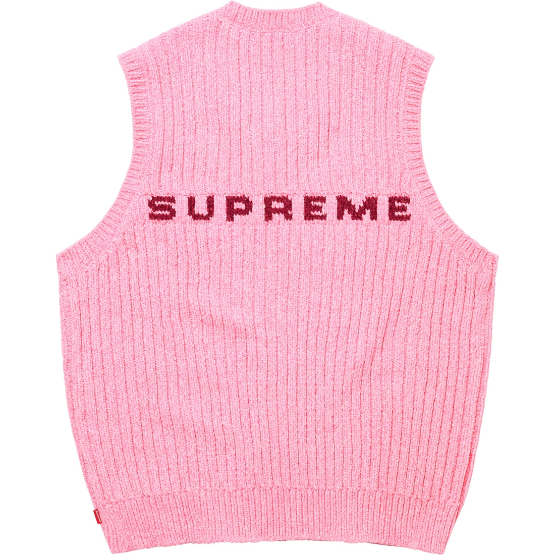 Supreme Chenille Sweater Vest (FW24) - Pink - $138