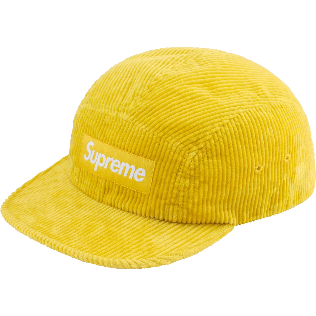 Supreme Corduroy Camp Cap (FW24) - Yellow - $58