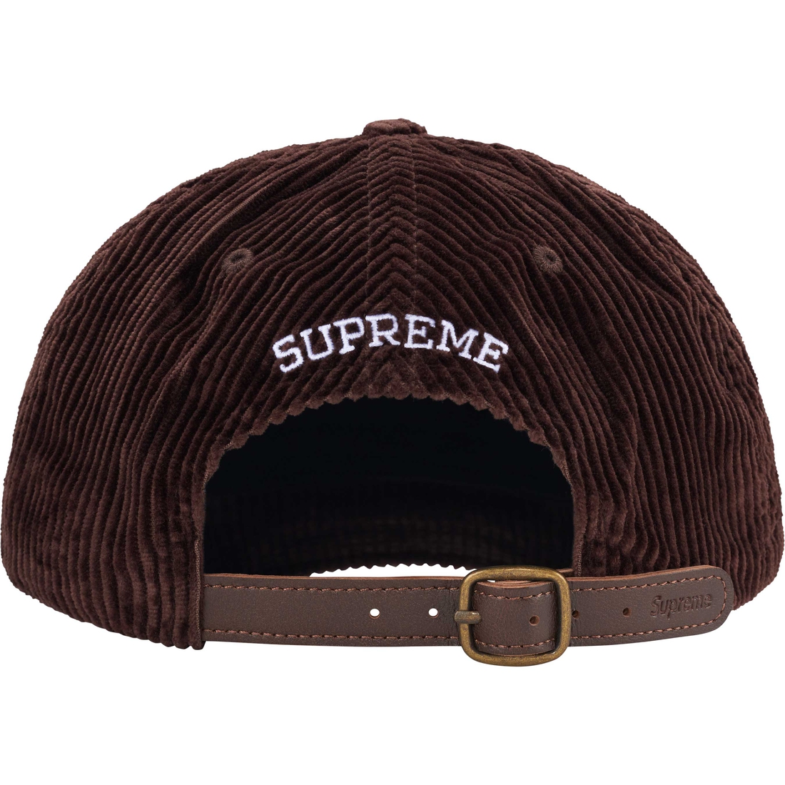 Supreme Corduroy S Logo 6-Panel (FW24) - Dark Brown - $58