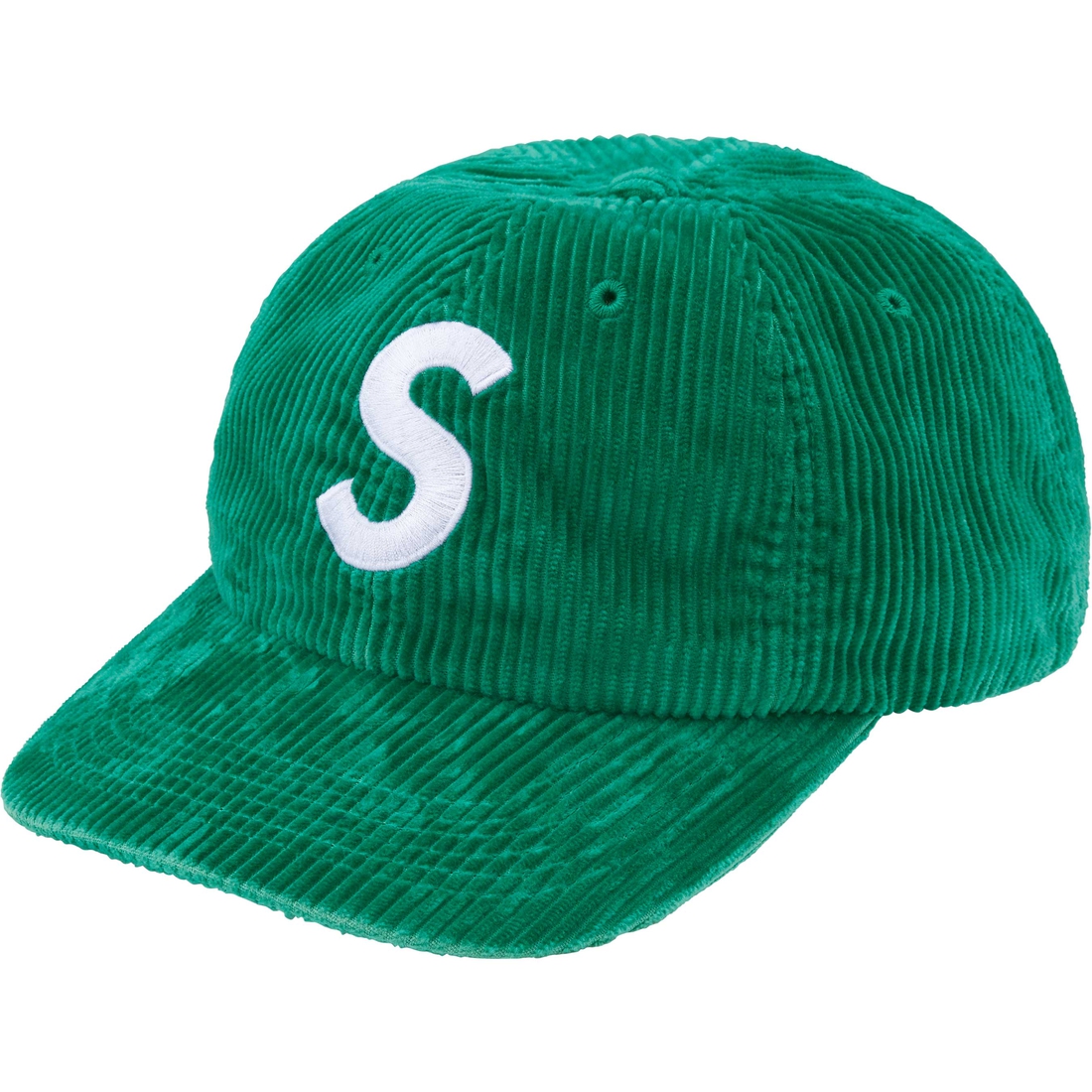 Supreme Corduroy S Logo 6-Panel (FW24) - Green - $58