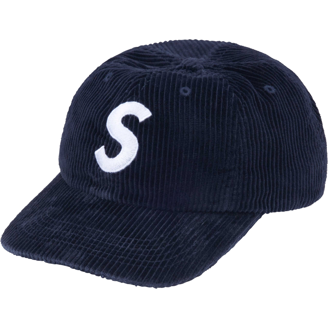 Supreme Corduroy S Logo 6-Panel (FW24) - Navy - $58