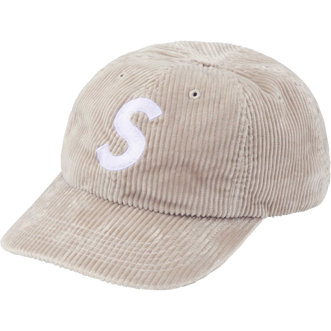 Supreme Corduroy S Logo 6-Panel (FW24) - Stone - $58