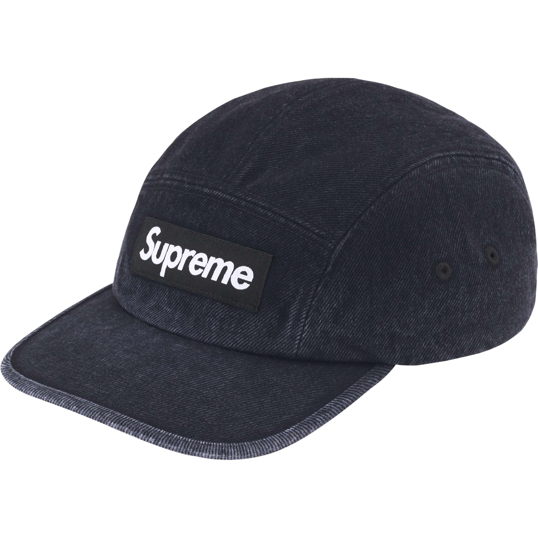 Supreme Denim Camp Cap (FW24) - Black - $48